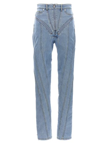 Mugler zipped Spiral Jeans - Mugler - Modalova