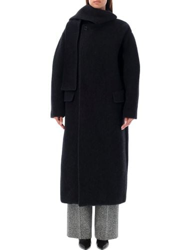 MSGM Scarfed Collar Long Coat - MSGM - Modalova