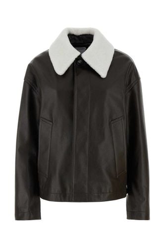 Dark Leather Jacket - Bottega Veneta - Modalova