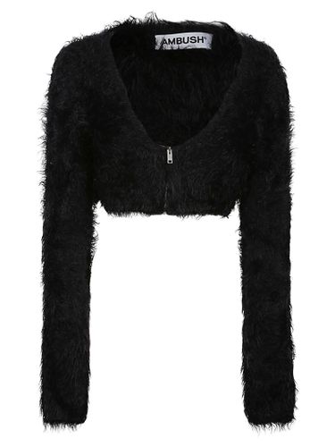 AMBUSH Fur Knit Crop Cardigan - AMBUSH - Modalova