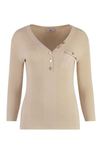 Elisabetta Franchi Ribbed Knit Top - Elisabetta Franchi - Modalova