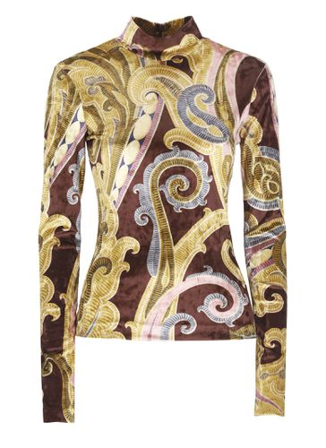 Paisley Print Viscose Mock-neck Top - Etro - Modalova