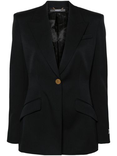 Jacket In Stretch Wool Fabric - Versace - Modalova