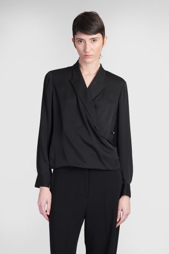 Theory Blouse In Black Silk - Theory - Modalova