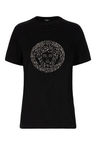 Versace Black Cotton T-shirt - Versace - Modalova