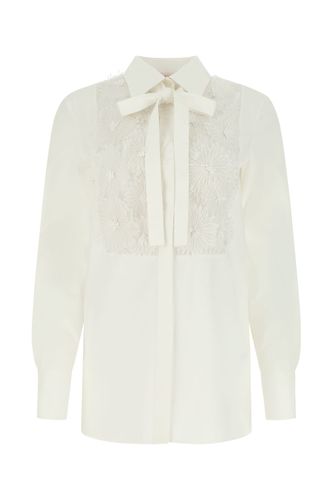 White Poplin Shirt - Valentino Garavani - Modalova