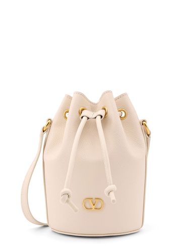 Ivory Leather Bucket Bag - Valentino Garavani - Modalova