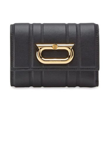 Ferragamo Black Calf Leather Wallet - Ferragamo - Modalova