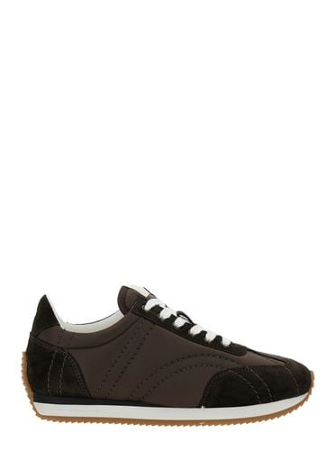 Sneakers With Logo Detail On The Tongue In Suede And Tech Fabric Woman - Totême - Modalova