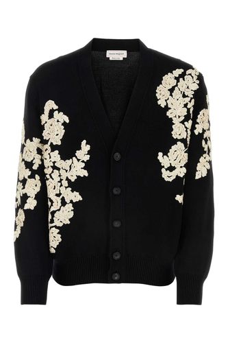 Black Cotton Cardigan - Alexander McQueen - Modalova