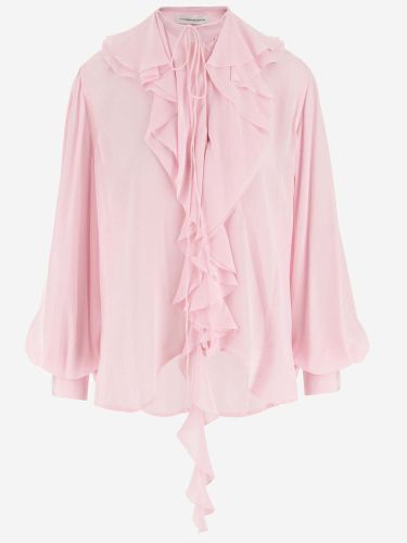 Silk Shirt With Ruffles - Victoria Beckham - Modalova