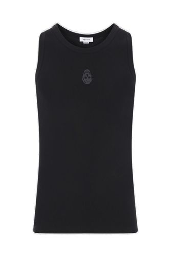 Skull Ribbed Tank Top - Alexander McQueen - Modalova