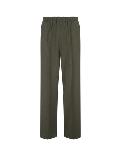 Olive Wool Jogging Trousers - Fabiana Filippi - Modalova