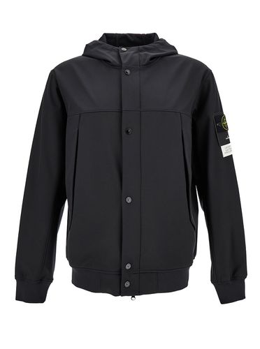 Hooded Jacket With Logo Patch In Stretch Nylon Man - Stone Island - Modalova