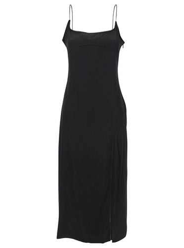 La Robe Notte Midi Dress With Logo Detail And Split In Viscose Blend Woman - Jacquemus - Modalova