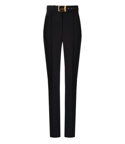 High Waist Cigarette Trousers - Elisabetta Franchi - Modalova