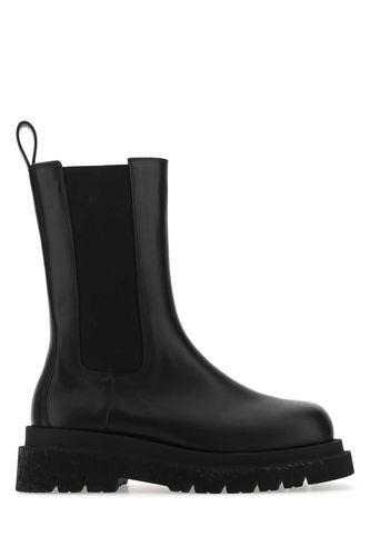 Black Leather Lug Ankle Boots - Bottega Veneta - Modalova