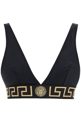 Top Bikini With Greek Border Trim - Versace - Modalova