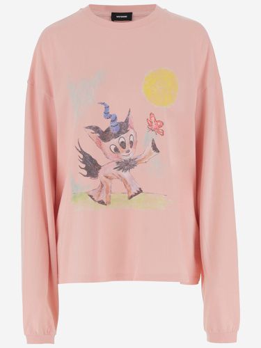 Long Sleeve Cotton Jersey With Monster Pony Print - WE11 DONE - Modalova