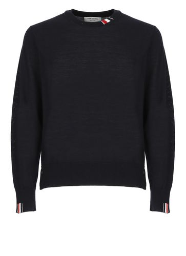 Virgin Wool Crew-neck Sweater - Thom Browne - Modalova