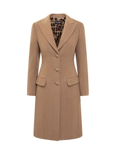 Dolce & Gabbana Camel Wool Coat - Dolce & Gabbana - Modalova