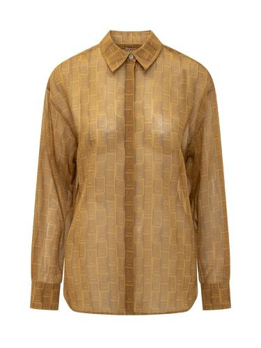 Gancini Jacquard Semi-sheer Shirt - Ferragamo - Modalova