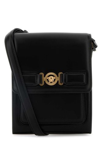 Black Leather Medusa Biggie Crossbody Bag - Versace - Modalova