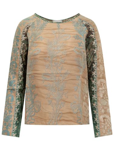 Silk Blouse With Floral Pattern - Pierre-Louis Mascia - Modalova