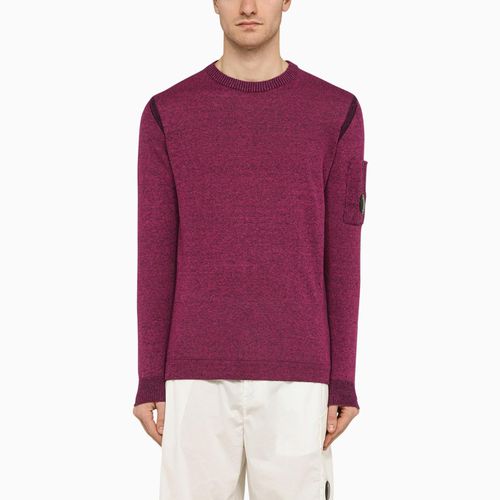 C. P. Company Red Linen-blend Crew-neck Sweater - C.P. Company - Modalova