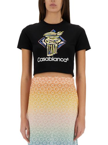 Casablanca Cropped T-shirt - Casablanca - Modalova