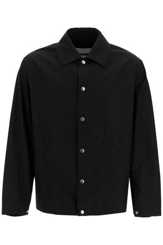 Cotton Logo Overshirt With - Jil Sander - Modalova