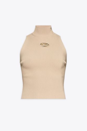 M-onervax-top Powder pink ribbed knit turtleneck top - M Onervax Top - Diesel - Modalova