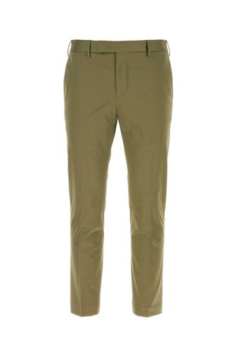 Olive Green Stretch Cotton Pant - PT Torino - Modalova