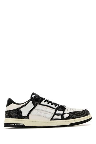 Multicolor Leather And Fabric Bandana Denim Skel Sneakers - AMIRI - Modalova