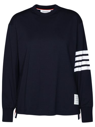 Thom Browne Navy Cotton Sweater - Thom Browne - Modalova
