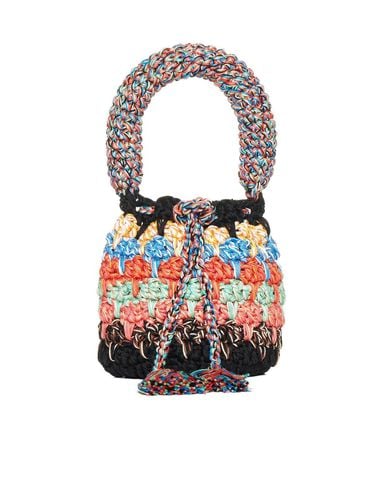 Crochet Knitted Drawstring Bucket Bag - Alanui - Modalova