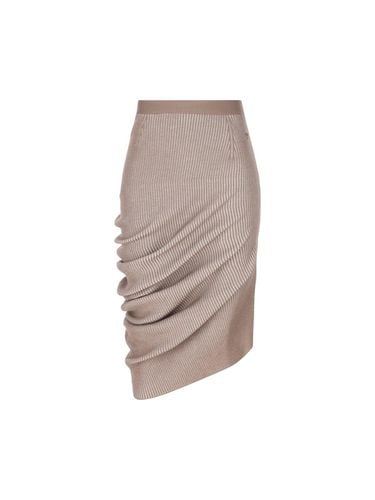 Asymmetric Draped Ribbed Skirt - Fendi - Modalova
