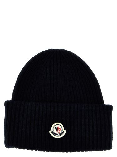 Moncler Logo Patch Beanie - Moncler - Modalova