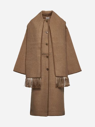 Embroidered Wool-blend Scarf Coat - Totême - Modalova