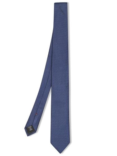 Zegna Micro Patterned Blue Silk Tie - Zegna - Modalova