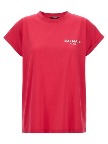Balmain Flocked Logo T-shirt - Balmain - Modalova