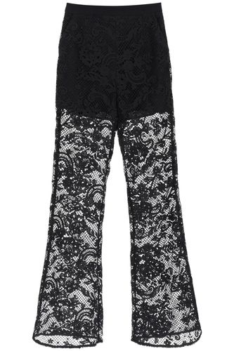 Bootcut Pants In Floral Lace - self-portrait - Modalova