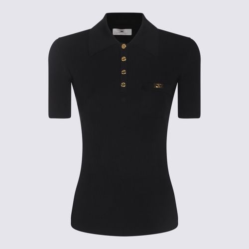 Elisabetta Franchi Black Polo Shirt - Elisabetta Franchi - Modalova