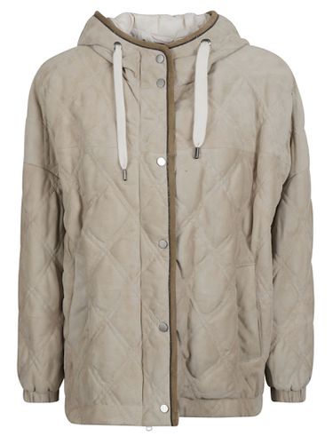 Diamond Quilt Hooded Jacket - Brunello Cucinelli - Modalova