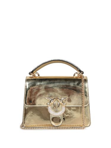 Pinko Love Top Mini Silver Bag - Pinko - Modalova