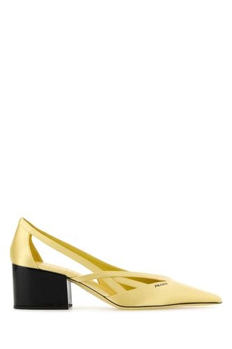 Prada Pastel Yellow Satin Pumps - Prada - Modalova