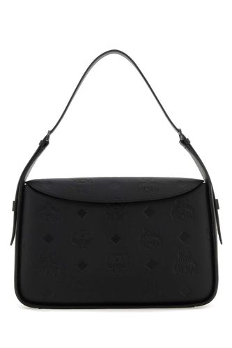 Black Nappa Leather Medium Aren Shoulder Bag - MCM - Modalova