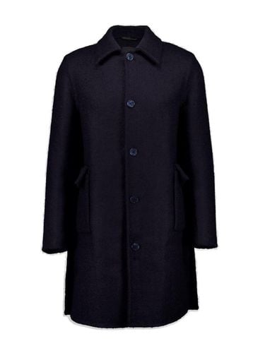 Logo Patch Single-breasted Coat - Givenchy - Modalova