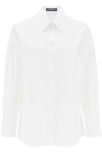 Maxi Shirt With Satin Buttons - Dolce & Gabbana - Modalova