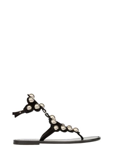 Velvet Sandals With Jewels And Decorative Studs In Leather Woman - Isabel Marant - Modalova